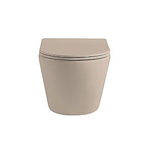 Унитаз Vincea Globo VT1-14SMC безободковый, с крышкой микролифт, капучино матовый купить в интернет-магазине Sanbest