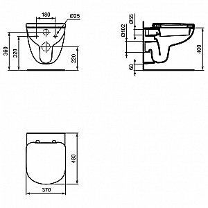 Унитаз подвесной Ideal Standard Tempo T328801 белый купить в интернет-магазине Sanbest