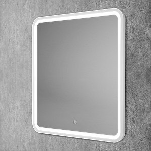 Зеркало Art&Max GENOVA AM-Gen-800-800-DS-F-White в ванную от интернет-магазине сантехники Sanbest