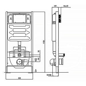 Инсталляция для унитаза Azario AZ-8010-1000 купить в интернет-магазине сантехники Sanbest