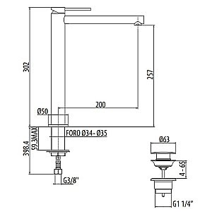 Смеситель для раковины Gattoni Circle One 9048/90C0 купить в интернет-магазине сантехники Sanbest