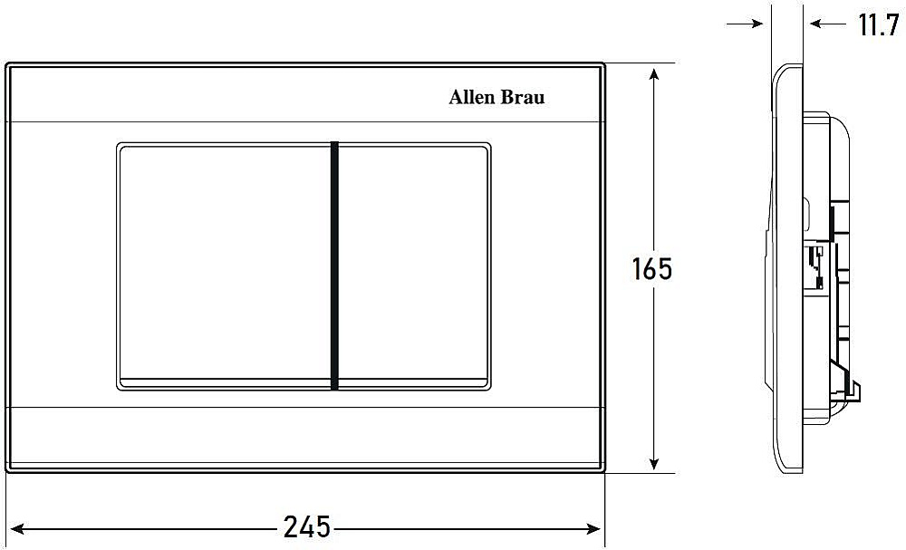 Кнопка для инсталляции Allen Brau Liberty 9.20002.00 хром купить в интернет-магазине сантехники Sanbest