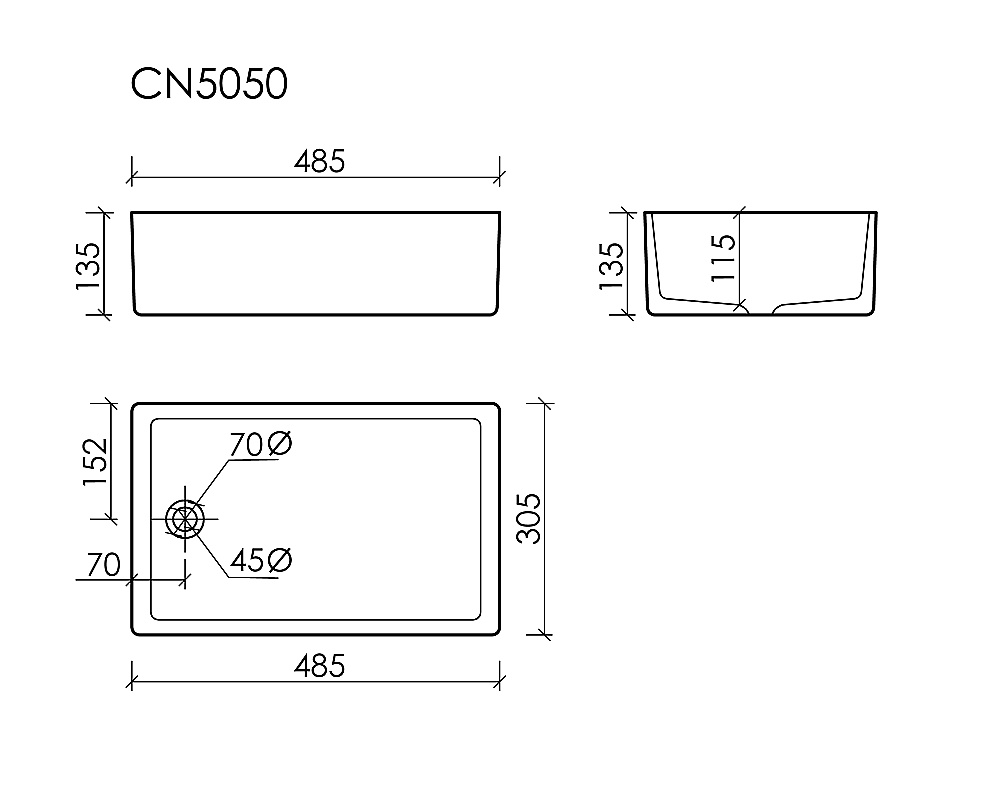 Раковина Ceramica Nova Element 48 CN5050 белая купить в интернет-магазине Sanbest