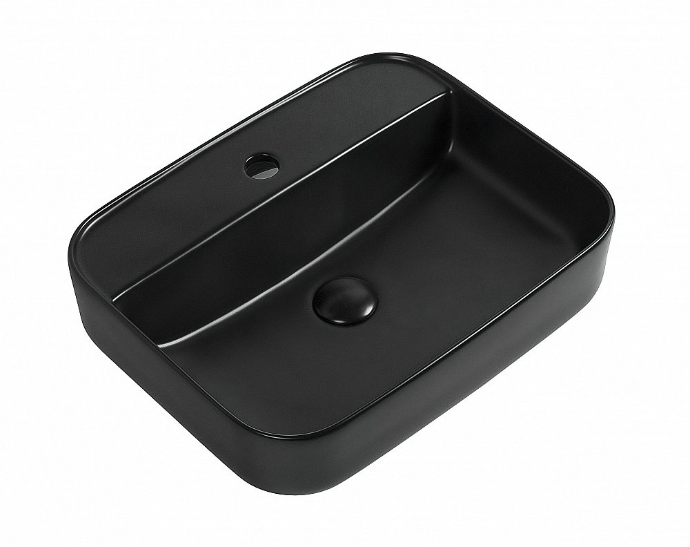 Раковина накладная Timo Inari 50,5 TK-505MB черная матовая купить в интернет-магазине Sanbest