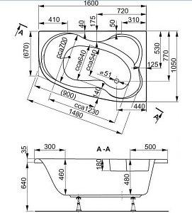 Ванна акриловая Vagnerplast Melite 160x105 купить в интернет-магазине Sanbest