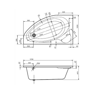 Ванна Santek Edera 170x100 купить в интернет-магазине Sanbest