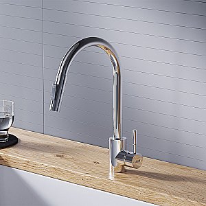 Смеситель для кухни Dorff Logic D3007500 хром купить в интернет-магазине сантехники Sanbest