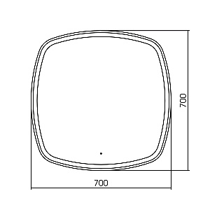 Зеркало Azario Barca 70х70 LED-00002973 в ванную от интернет-магазине сантехники Sanbest