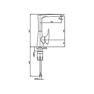 Смеситель для кухни PAINI Verona VRCR572KM хром купить в интернет-магазине сантехники Sanbest