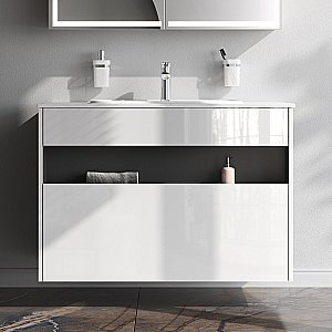 Тумба с раковиной AM.PM Func 100 белая для ванной в интернет-магазине Sanbest