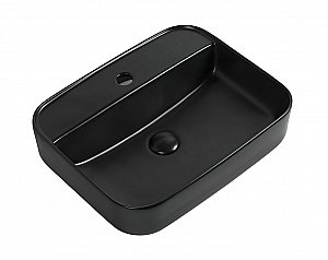 Раковина накладная Timo Inari 50,5 TK-505MB черная матовая купить в интернет-магазине Sanbest