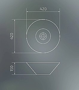 Раковина накладная Gid Esfera 42 N9102 51210 белая купить в интернет-магазине Sanbest