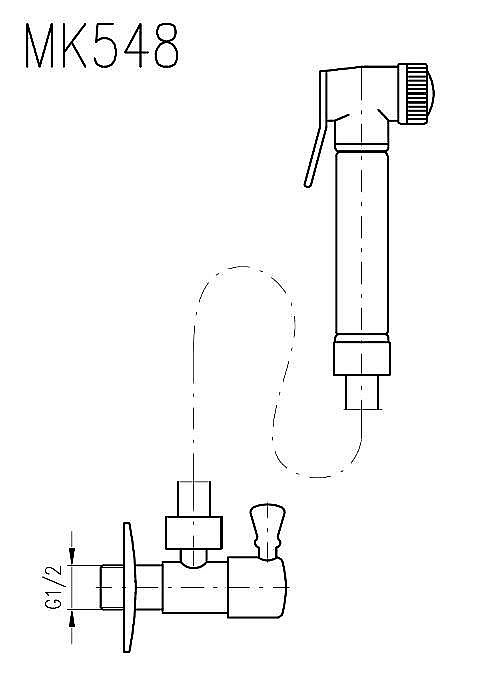 Гигиенический душ Rav-Slezak MK548 хром купить в интернет-магазине сантехники Sanbest