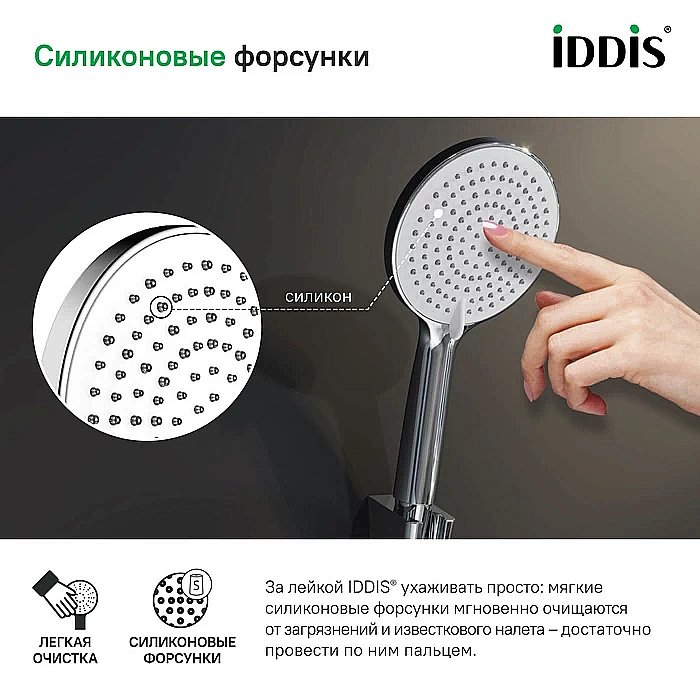 Душевая лейка Iddis Optima Home OPH3F0Ci18 белая/хром купить в интернет-магазине сантехники Sanbest
