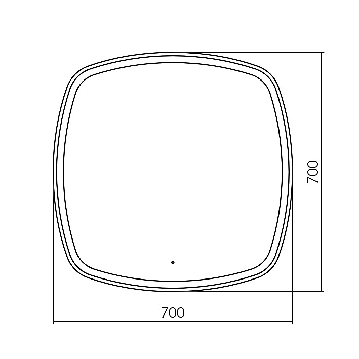 Зеркало Azario Barca 70х70 LED-00002973 в ванную от интернет-магазине сантехники Sanbest