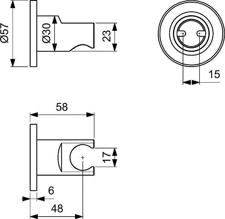 Держатель ручного душа Ideal Standard IDEALRAIN BC806XG купить в интернет-магазине сантехники Sanbest