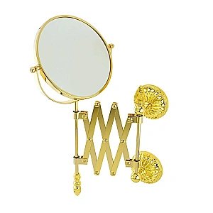 Зеркало оптическое настенное пантограф Migliore VERSAILLES 32642 золото в ванную от интернет-магазине сантехники Sanbest