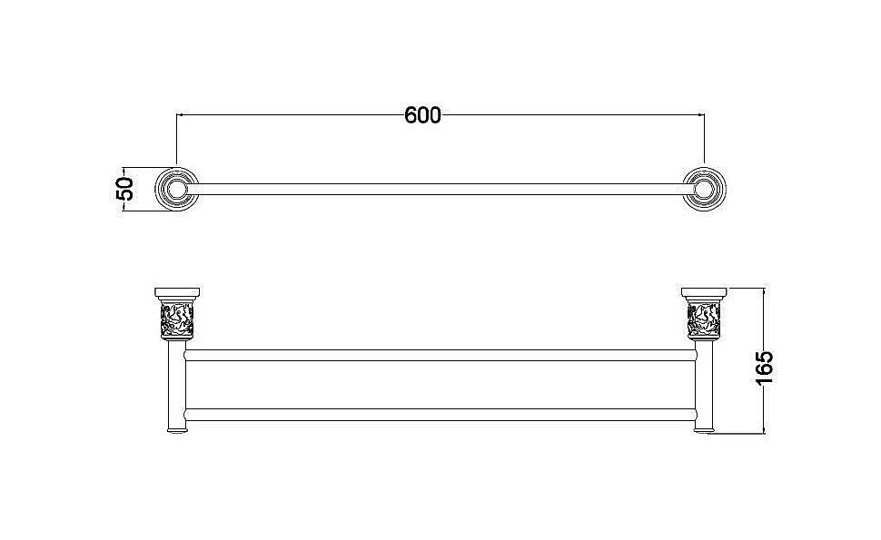 Полотенцедержатель Schein Carving 7065040 хром купить в интернет-магазине сантехники Sanbest