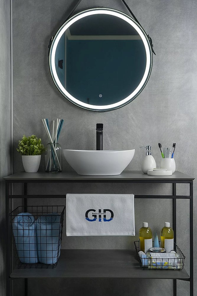 Раковина накладная Gid Lago 41 Nc900 51164 белая купить в интернет-магазине Sanbest