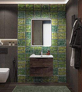 Тумба с раковиной BelBagno MARINO-CER-N-600-2C-SO-RNG-P Rovere Nature Grigio для ванной в интернет-магазине Sanbest