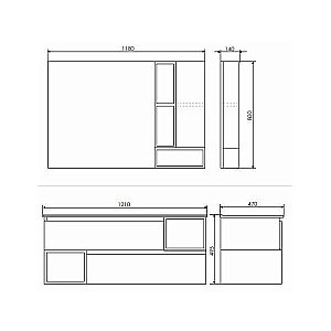 Зеркало со шкафом Comforty Турин 120 в ванную от интернет-магазине сантехники Sanbest