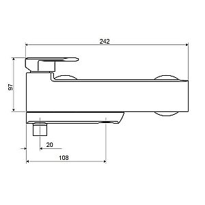 Смеситель для ванны Excellent Pride 4005 хром купить в интернет-магазине сантехники Sanbest