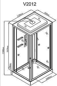 Душевая кабина AvaCan V2012 стандартная купить в интернет-магазине Sanbest