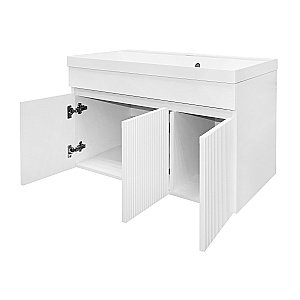 Тумба с раковиной подвесная Loranto Serenada CS00096756 80 белая для ванной в интернет-магазине Sanbest