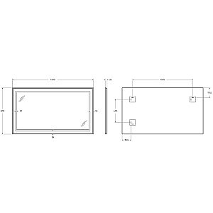 Зеркало BelBagno Kraft SPC-KRAFT-1400-800-SENS-AL сатин в ванную от интернет-магазине сантехники Sanbest