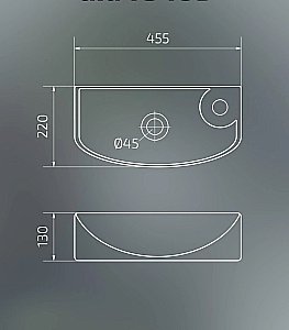 Раковина накладная Gid Lago 41 Nc900 51164 белая купить в интернет-магазине Sanbest