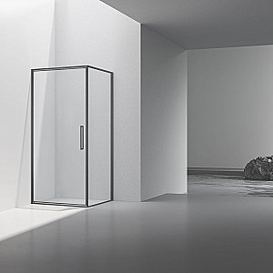 Душевой уголок Vincea Slim VSR-4SLP9090CLGM 90х90 стекло прозрачное/профиль вороненая сталь купить в интернет-магазине Sanbest