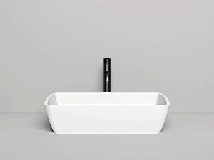 Раковина накладная Salini Gloria 11 1102212M 65 из искусственного камня S-Stone, белая матовая купить в интернет-магазине Sanbest