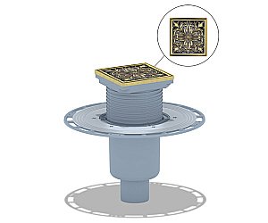 Душевой трап с решеткой Bronze De Luxe 21975-5902 бронза купить в интернет-магазине Sanbest