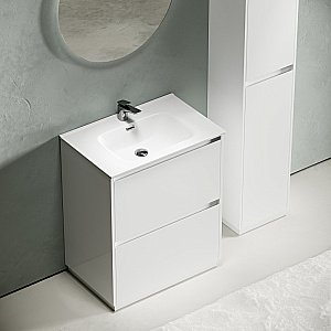 Тумба с раковиной Sancos Libra Floor 70 LB70FW белая для ванной в интернет-магазине Sanbest