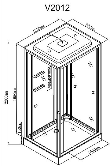Душевая кабина AvaCan V2012 стандартная купить в интернет-магазине Sanbest