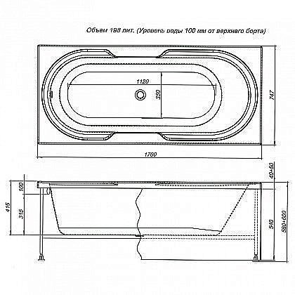 Акриловая ванна Aquanet Valencia 170x75 213342 с к/с купить в интернет-магазине Sanbest