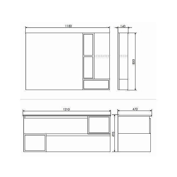 Зеркало со шкафом Comforty Турин 120 в ванную от интернет-магазине сантехники Sanbest