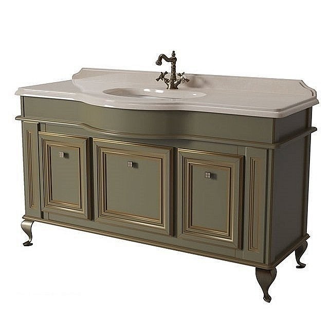 Тумба с раковиной со столешницей Caprigo Fresco 150 для ванной в интернет-магазине Sanbest