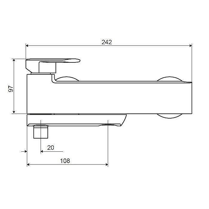 Смеситель для ванны Excellent Pride 4005 хром купить в интернет-магазине сантехники Sanbest