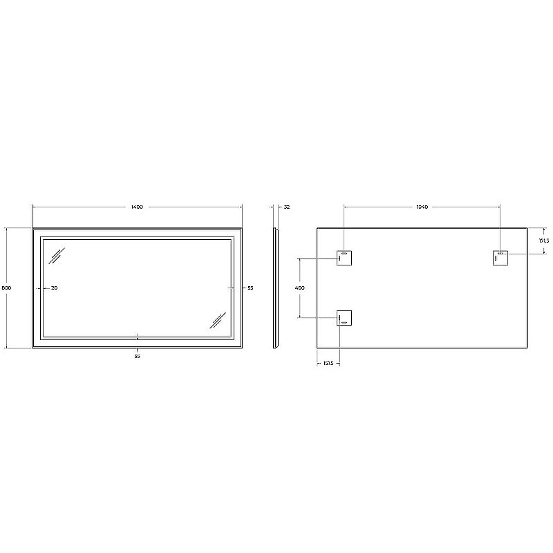 Зеркало BelBagno Kraft SPC-KRAFT-1400-800-SENS-AL сатин в ванную от интернет-магазине сантехники Sanbest