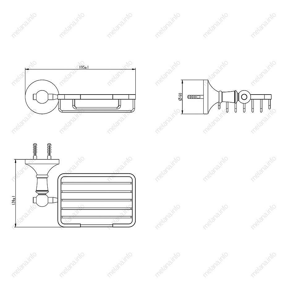 Мыльница Melana MLN-821012 золото купить в интернет-магазине сантехники Sanbest