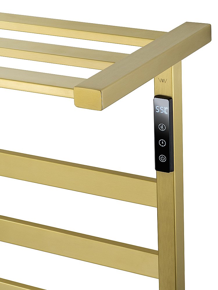 Полотенцесушитель электрический WONZON & WOGHAND FRANKFURT, Брашированное золото (WW-1029-BG) купить в интернет-магазине сантехники Sanbest