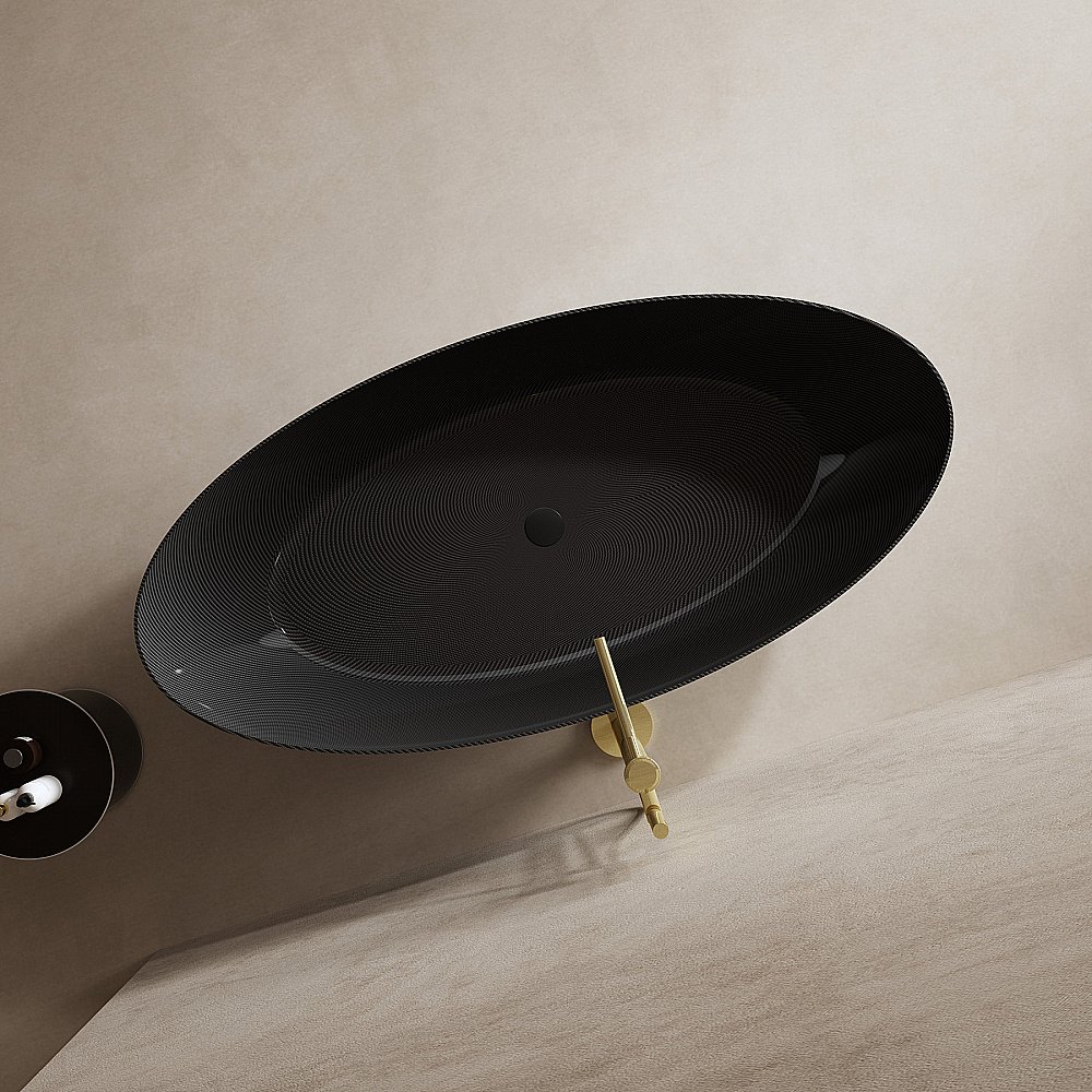 Ванна карбоновая ABBER Karbon AK9002-1.8 180х85 черная купить в интернет-магазине Sanbest