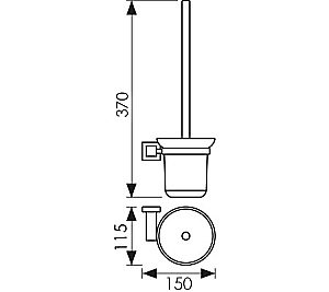 Ершик для туалета Kaiser KH-2306 хром купить в интернет-магазине сантехники Sanbest
