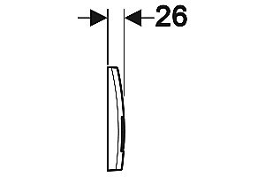 Кнопка для инсталляции Geberit Delta50 115.119.14.1 черный матовый купить в интернет-магазине сантехники Sanbest