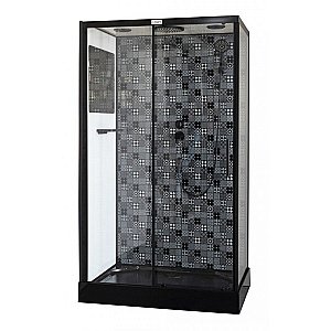 Душевая кабина Esbano Elegancia ESB-1280CKR 120x80 стекло прозрачное/профиль черный купить в интернет-магазине Sanbest