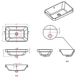 Раковина врезная Bravat Meissen 58 C22206W-ENG белая купить в интернет-магазине Sanbest