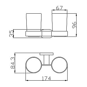 Стакан для зубных щеток Rav-Slezak Yukon YUA0202 хром купить в интернет-магазине сантехники Sanbest