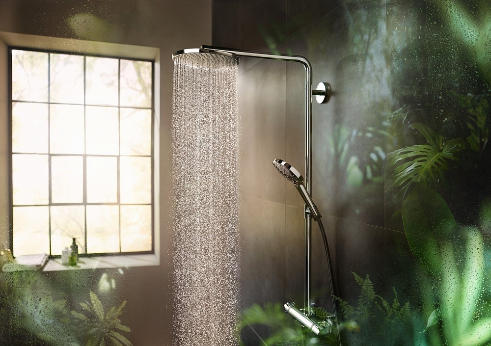 Душевая система Hansgrohe Raindance Select S Showerpipe 240 1jet PowderRain 27633000 купить в интернет-магазине сантехники Sanbest