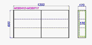 Зеркальный шкаф Aqwella Mobi 120 бетон светлый купить в интернет-магазине сантехники Sanbest